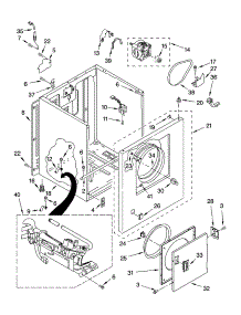 Cabinet Parts parts for Kenmore Dryer 110.79422800 (11079422800, 110 79422800) from AppliancePartsPros.com
