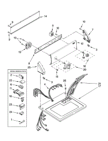 Top And Console Parts parts for Kenmore Dryer 110.79432801 (11079432801, 110 79432801) from AppliancePartsPros.com