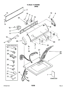 Top And Console Parts parts for Kenmore Dryer 110.79532800 (11079532800, 110 79532800) from AppliancePartsPros.com