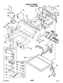 Top And Console Parts parts for Kenmore Dryer 110.79822800 (11079822800, 110 79822800) from AppliancePartsPros.com