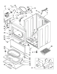 Cabinet Parts parts for Kenmore Dryer 110.79822800 (11079822800, 110 79822800) from AppliancePartsPros.com
