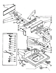 Top And Console parts for Kenmore Washer 110.82383420 (11082383420, 110 82383420) from AppliancePartsPros.com