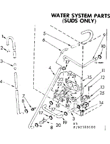 Water System Parts Suds Only parts for Kenmore Washer 110.82383800 (11082383800, 110 82383800) from AppliancePartsPros.com