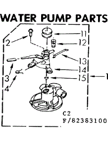 Water Pump Parts parts for Kenmore Washer 110.82383800 (11082383800, 110 82383800) from AppliancePartsPros.com