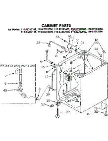 Cabinet Parts parts for Kenmore Washer 110.82383800 (11082383800, 110 82383800) from AppliancePartsPros.com