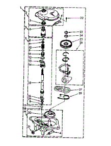 Gearcase parts for Kenmore Washer 110.82403100 (11082403100, 110 82403100) from AppliancePartsPros.com