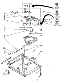 Machine Base Parts parts for Kenmore Washer 110.82403110 (11082403110, 110 82403110) from AppliancePartsPros.com