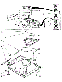 Machine Base Parts parts for Kenmore Washer 110.82403120 (11082403120, 110 82403120) from AppliancePartsPros.com