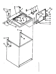 Top And Cabinet Parts parts for Kenmore Washer 110.82403800 (11082403800, 110 82403800) from AppliancePartsPros.com