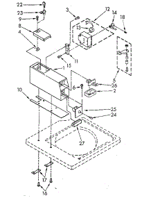 Meter Case parts for Kenmore Washer 110.82403800 (11082403800, 110 82403800) from AppliancePartsPros.com