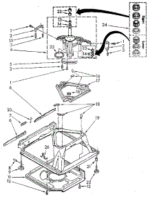 Machine Base parts for Kenmore Washer 110.82403800 (11082403800, 110 82403800) from AppliancePartsPros.com