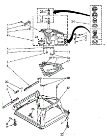 Machine Base Parts parts for Kenmore Washer 110.82405110 (11082405110, 110 82405110) from AppliancePartsPros.com