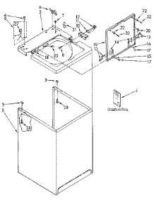 Top And Cabinet parts for Kenmore Washer 110.82405130 (11082405130, 110 82405130) from AppliancePartsPros.com