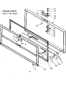 Door Parts parts for Kenmore Freezer 198.717820 (198717820, 198 717820) from AppliancePartsPros.com