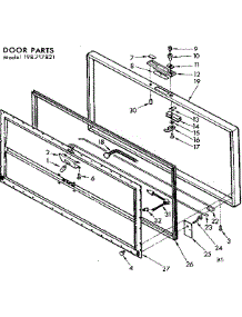Door Parts parts for Kenmore Freezer 198.717821 (198717821, 198 717821) from AppliancePartsPros.com