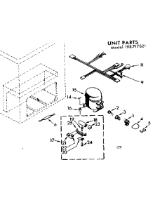 Unit Parts parts for Kenmore Freezer 198.717821 (198717821, 198 717821) from AppliancePartsPros.com