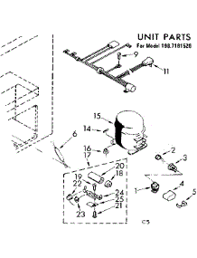 Unit Parts parts for Kenmore Freezer 198.7181520 (1987181520, 198 7181520) from AppliancePartsPros.com