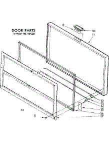 Door Parts parts for Kenmore Freezer 198.7181520 (1987181520, 198 7181520) from AppliancePartsPros.com