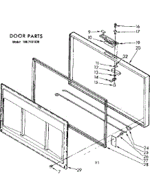 Door Parts parts for Kenmore Freezer 198.7181830 (1987181830, 198 7181830) from AppliancePartsPros.com