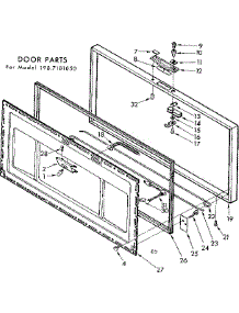 Door Parts parts for Kenmore Freezer 198.7181850 (1987181850, 198 7181850) from AppliancePartsPros.com