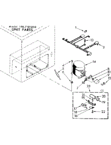 Unit Parts parts for Kenmore Freezer 198.7181850 (1987181850, 198 7181850) from AppliancePartsPros.com