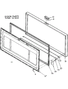 Door Parts parts for Kenmore Freezer 198.7182320 (1987182320, 198 7182320) from AppliancePartsPros.com