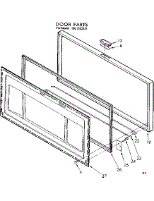 Door Parts parts for Kenmore Freezer 198.7182321 (1987182321, 198 7182321) from AppliancePartsPros.com