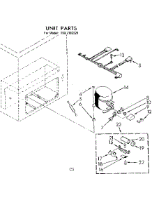 Unit Parts parts for Kenmore Freezer 198.7182321 (1987182321, 198 7182321) from AppliancePartsPros.com