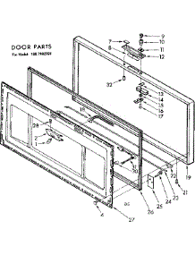 Door Parts parts for Kenmore Freezer 198.7182350 (1987182350, 198 7182350) from AppliancePartsPros.com