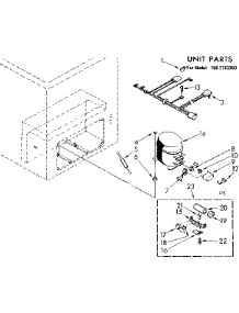 Unit Parts parts for Kenmore Freezer 198.7182350 (1987182350, 198 7182350) from AppliancePartsPros.com