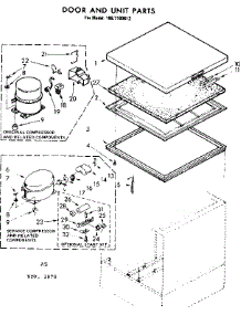 Door And Unit Parts parts for Kenmore Freezer 198.7190612 (1987190612, 198 7190612) from AppliancePartsPros.com