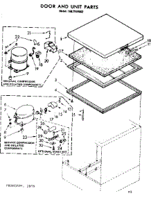 Door And Unit Parts parts for Kenmore Freezer 198.7190682 (1987190682, 198 7190682) from AppliancePartsPros.com