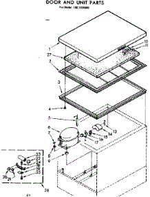 Door And Unit Parts parts for Kenmore Freezer 198.7190980 (1987190980, 198 7190980) from AppliancePartsPros.com