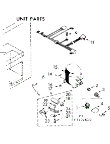 Unit Parts parts for Kenmore Freezer 198.7191510 (1987191510, 198 7191510) from AppliancePartsPros.com