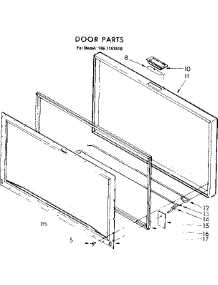 Door Parts parts for Kenmore Freezer 198.7191510 (1987191510, 198 7191510) from AppliancePartsPros.com