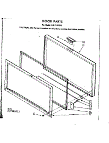 Door Parts parts for Kenmore Freezer 198.7191511 (1987191511, 198 7191511) from AppliancePartsPros.com