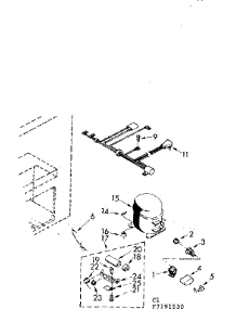 Unit Parts parts for Kenmore Freezer 198.7191530 (1987191530, 198 7191530) from AppliancePartsPros.com