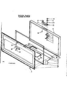 Door parts for Kenmore Freezer 198.7191550 (1987191550, 198 7191550) from AppliancePartsPros.com
