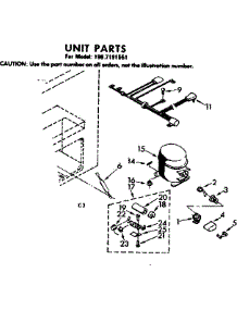 Unit Parts parts for Kenmore Freezer 198.7191551 (1987191551, 198 7191551) from AppliancePartsPros.com