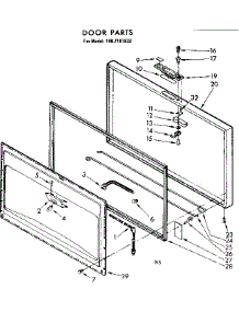 Door parts for Kenmore Freezer 198.7191832 (1987191832, 198 7191832) from AppliancePartsPros.com
