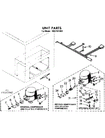 Unit Parts parts for Kenmore Freezer 198.7191842 (1987191842, 198 7191842) from AppliancePartsPros.com