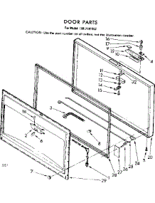 Door Parts parts for Kenmore Freezer 198.7191852 (1987191852, 198 7191852) from AppliancePartsPros.com