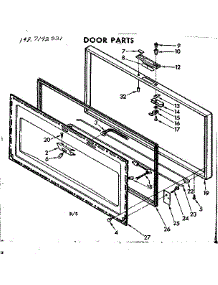 Door Parts parts for Kenmore Freezer 198.7192331 (1987192331, 198 7192331) from AppliancePartsPros.com