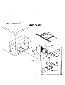 Unit Parts parts for Kenmore Freezer 198.7192331 (1987192331, 198 7192331) from AppliancePartsPros.com