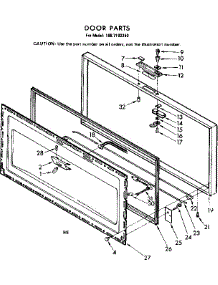 Door Parts parts for Kenmore Freezer 198.7192350 (1987192350, 198 7192350) from AppliancePartsPros.com