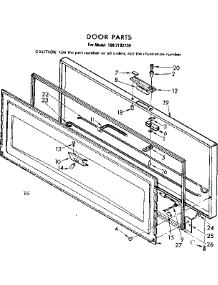 Door Parts parts for Kenmore Freezer 198.7192730 (1987192730, 198 7192730) from AppliancePartsPros.com