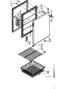 Door And Shelf Parts parts for Kenmore Freezer 198.724090 (198724090, 198 724090) from AppliancePartsPros.com
