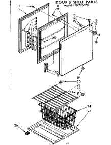 Door And Shelf Parts parts for Kenmore Freezer 198.726070 (198726070, 198 726070) from AppliancePartsPros.com