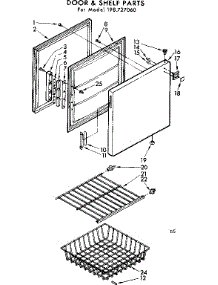 Door & Shelf Parts parts for Kenmore Freezer 198.727060 (198727060, 198 727060) from AppliancePartsPros.com