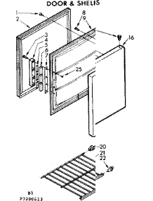 Door & Shelf Parts parts for Kenmore Freezer 198.7280613 (1987280613, 198 7280613) from AppliancePartsPros.com